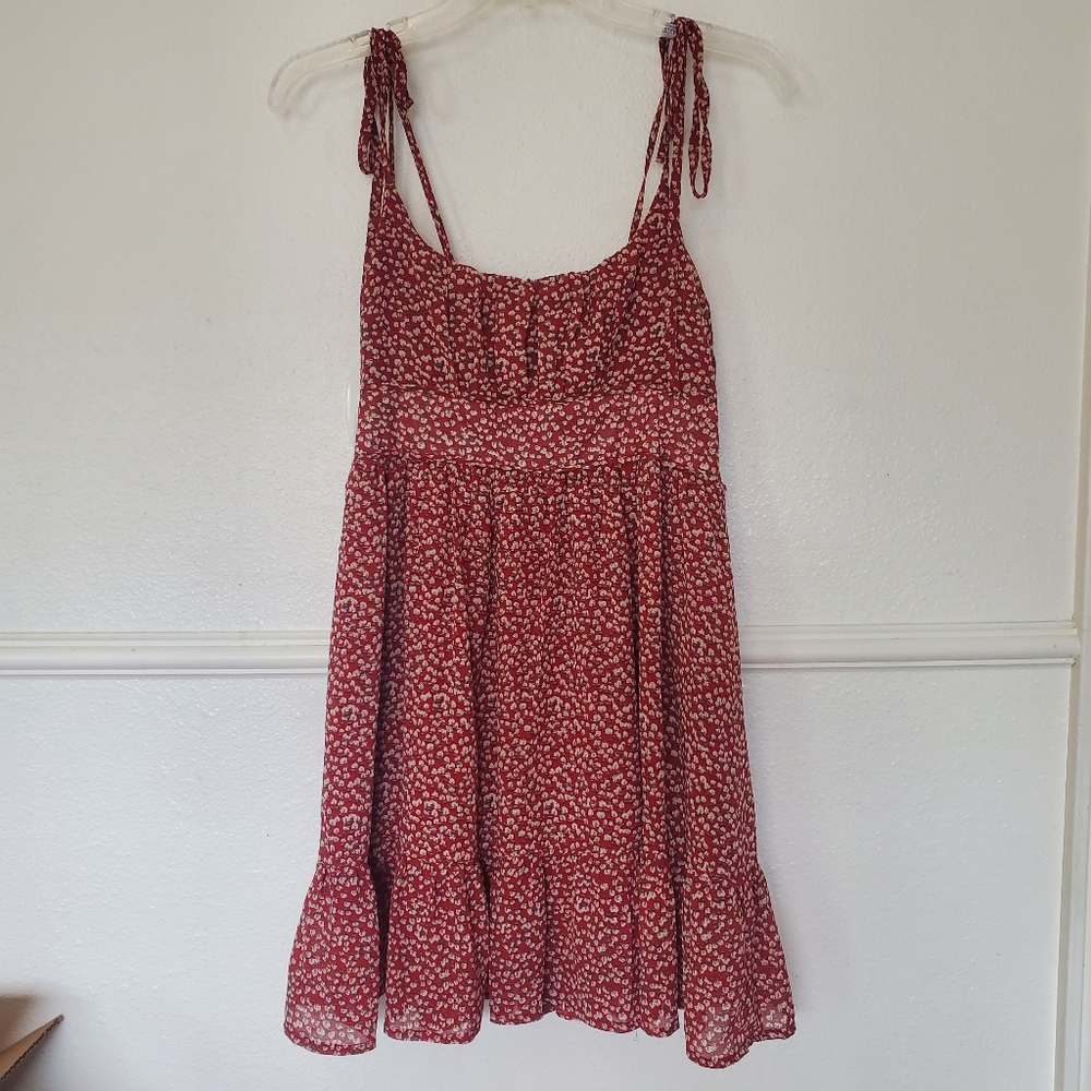 Princess Polly Dress Red Floral Sleeveless Dress US Sz 6